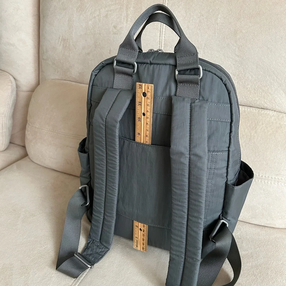 Baggallini Work Travel Backpack with Luggage Sleeve, Double Handles